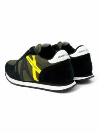 Armani Exchange Men's Logo Sneakers Black/Olive/Yellow - Image 6