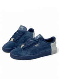 Puma Suede Classic Navy Silver - Image 9