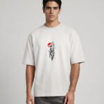 samurai silhouette Oversized T-Shirt 9402