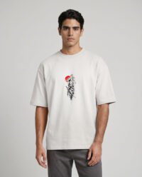 samurai silhouette Oversized T-Shirt 9402