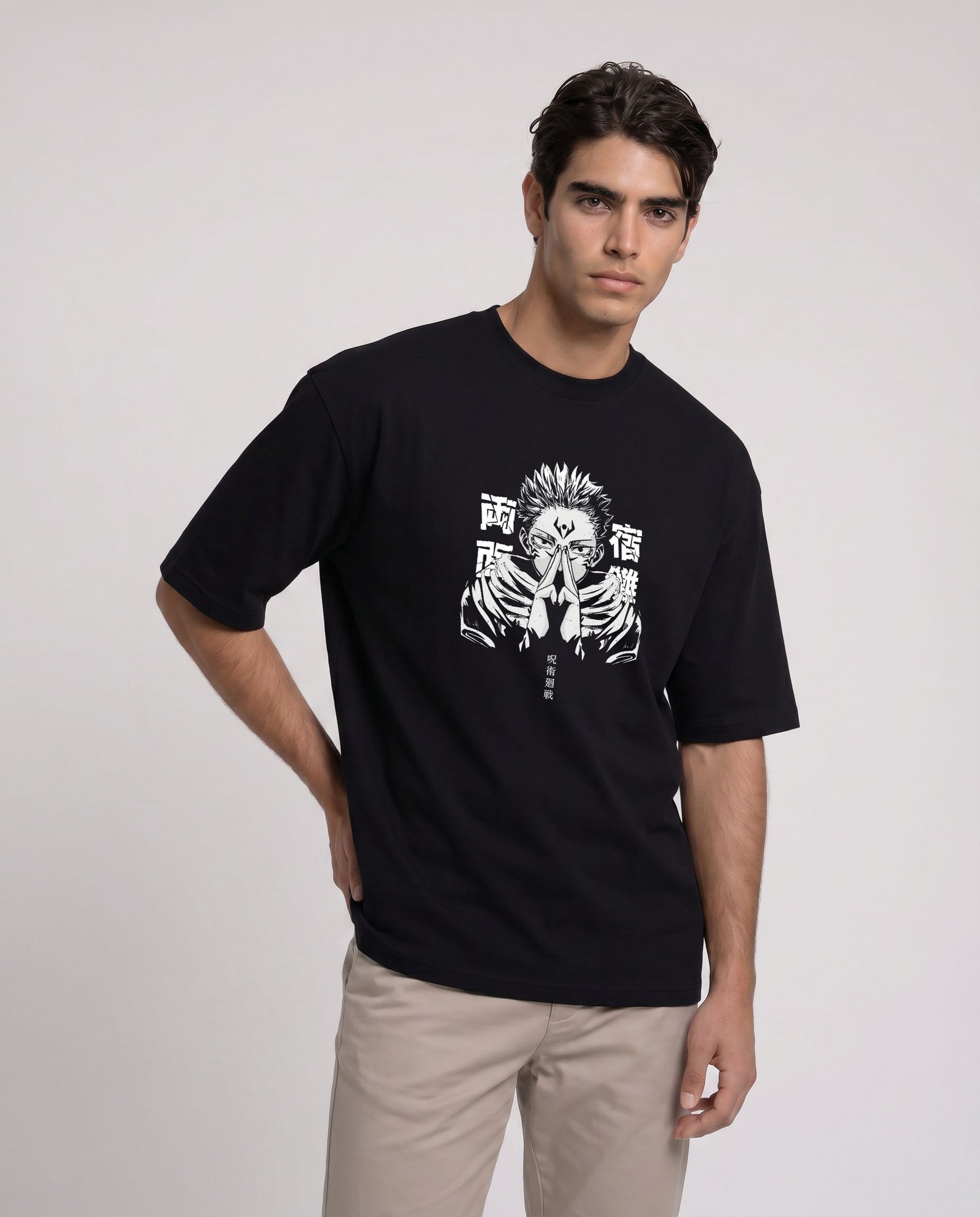 magnific_another-fashion-pose-same_3000255730 Jujutsu Kaisen Oversized T-Shirt 9030 - Image 1